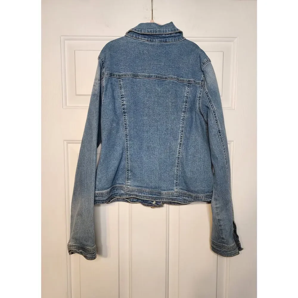 Justice Girls Embellished Denim Jacket Size‎ 14/16